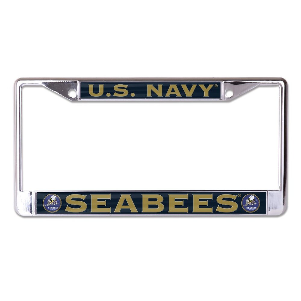 United States Navy Seabees Metal License Plate Frame (Officially Licensed)